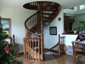 spiral kwila with stringer No4 Woodturned baluster